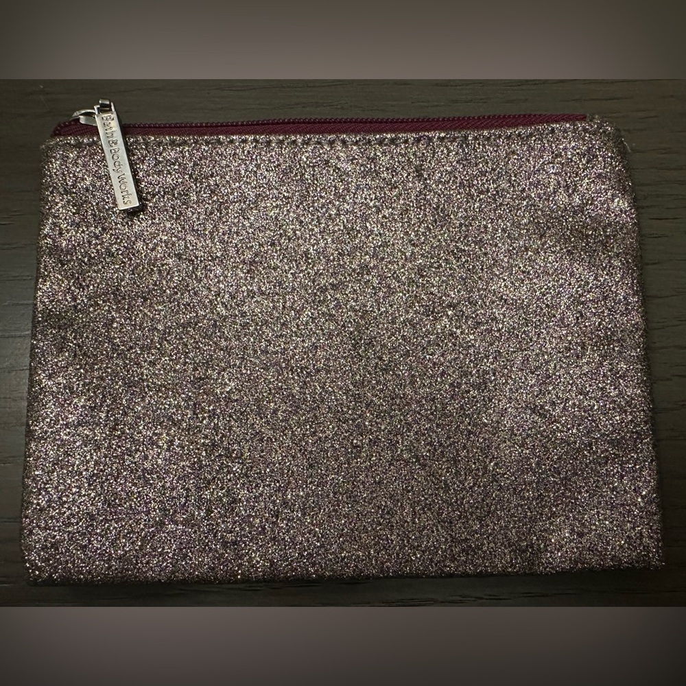 Bath & Body Works Purple Sparkly Cosmetic Bag
